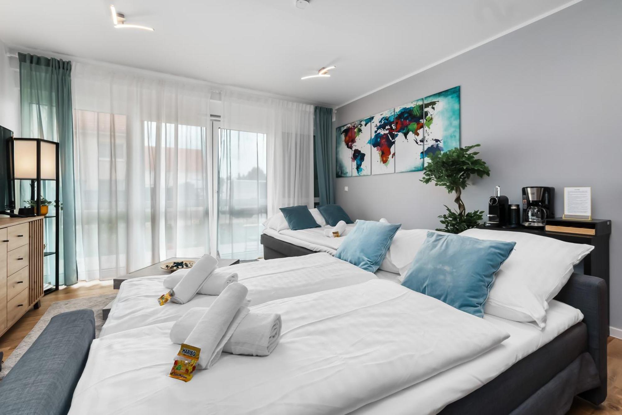 Ferienwohnung Design Luxus, Vollausstattung, Neubau, 30Min Hbf Leipzig 8, Naehe Flughfaen, Bmw, Dhl, Amazon Schkeuditz Exterior foto